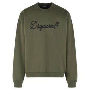 Dsquared2 Green Cotton Sweatshirt Men